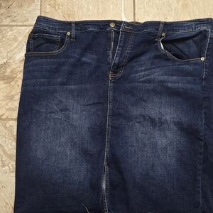 Ava & Viv Dark Blue Pencil Skirt